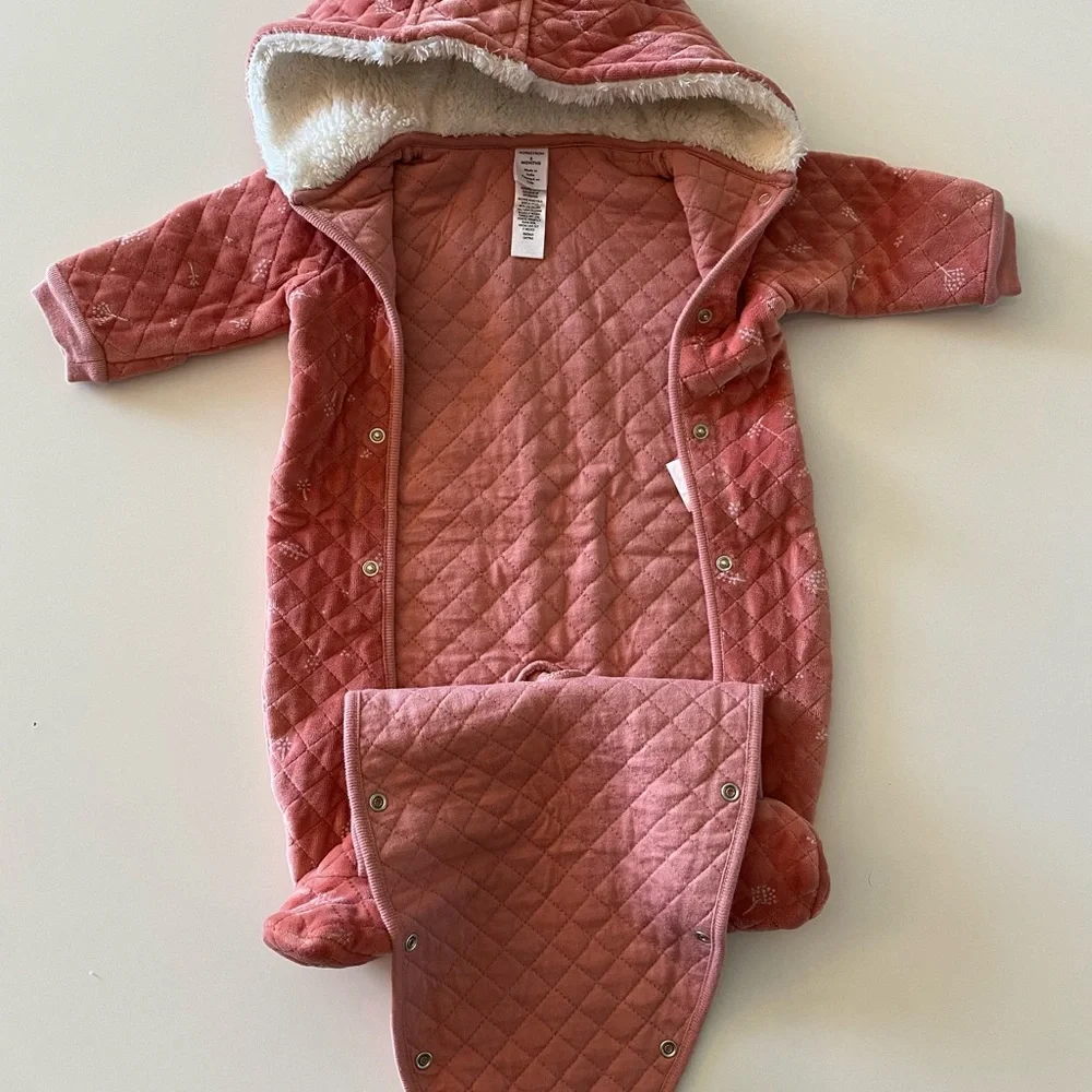 Nordstrom Baby Print Bunting Pink Dottie 3M - Picture 3 of 5